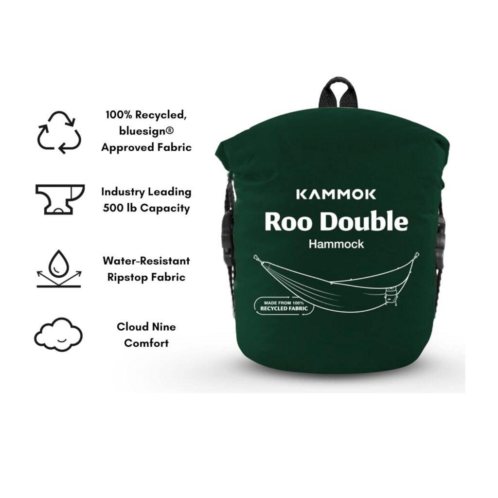 KAMMOK Roo Double Hammock Pine Green Berings