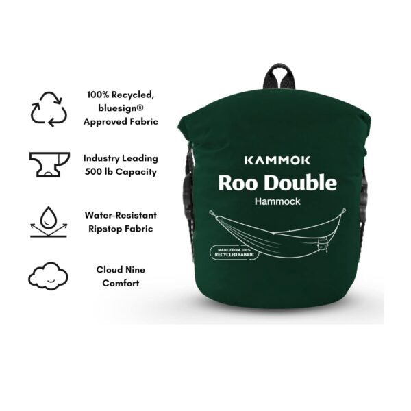 KAMMOK Roo Double Hammock Pine Green Berings