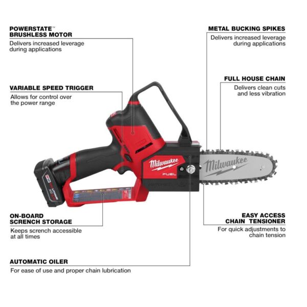 Milwaukee M12 Fuel Hatchet 6" Pruning Saw Kit