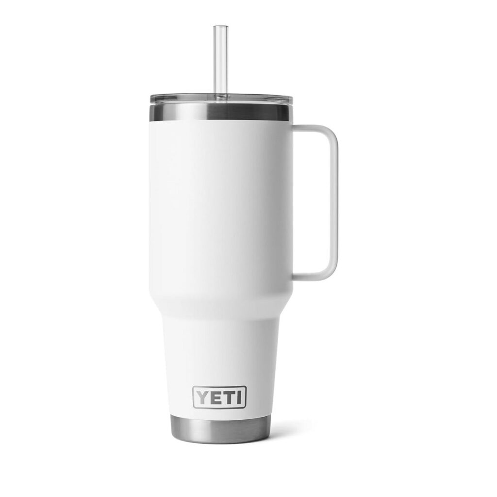 Custom Insulated Coffee Travel Mug with Handle - White - Home Wet Bar