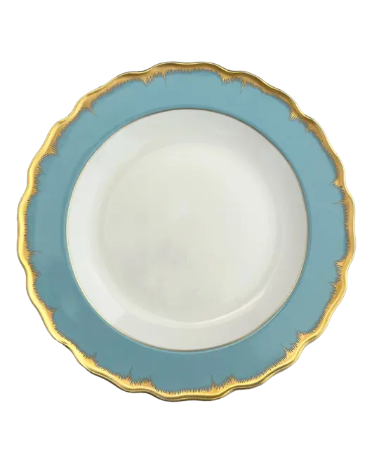 Chelsea Feather Turquoise Dinner Plate