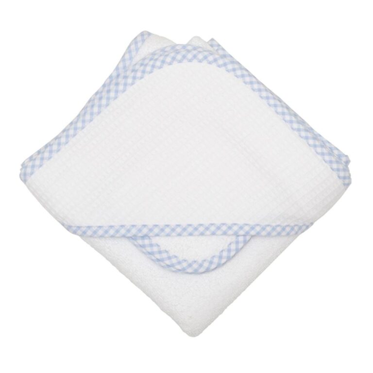 Lamb Applique Hooded Towel & Washcloth Set White