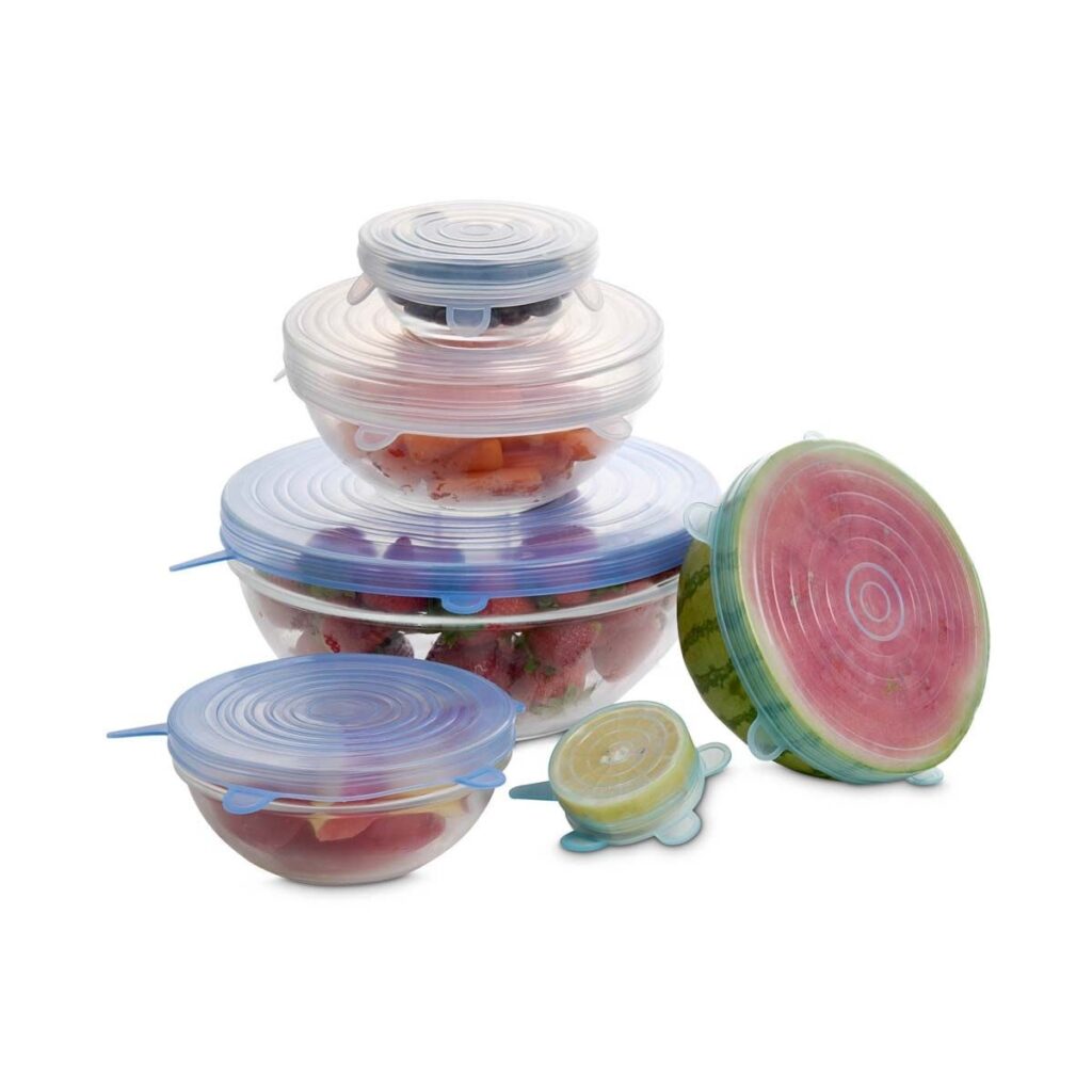 HIC Kitchen Reusable Stretch Food Storage Lids, 13-Piece Set