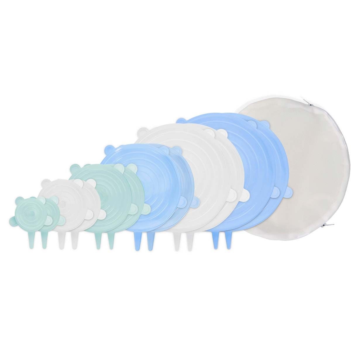 HIC Kitchen Reusable Stretch Food Storage Lids, 13-Piece Set