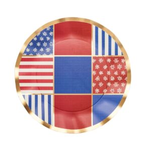 Sophistiplate Wavy Paper Dinner Plates - Americana