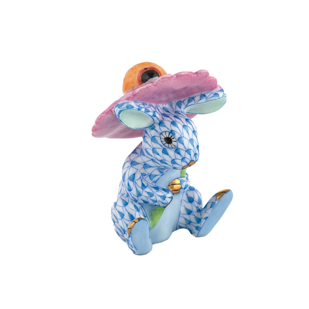 Herend Umbrella Bunny - Blue