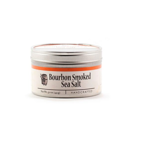 Bourbon Smoked Sea Salt 5 Ounce Tin