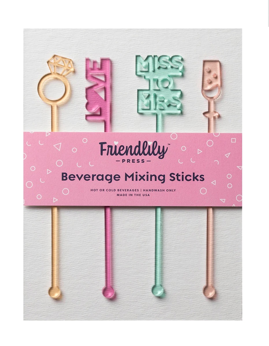 Bridal Shower Acrylic Stir Sticks