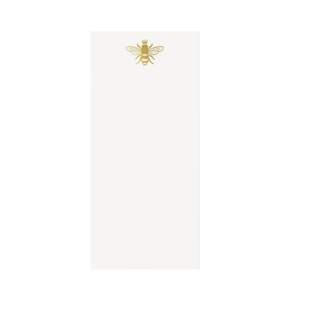Gold Foil Bee Buck Notepad