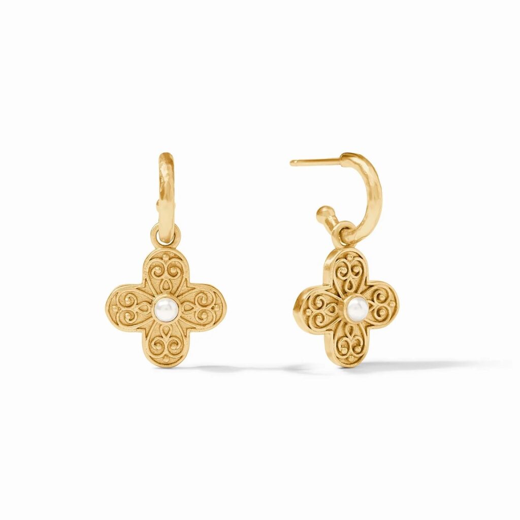 Julie Vos Corinth Hoop & Charm Earrings