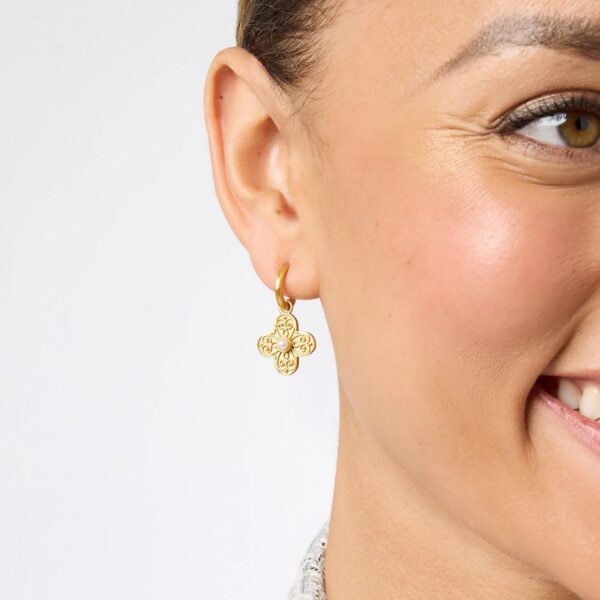 Julie Vos Corinth Hoop & Charm Earrings
