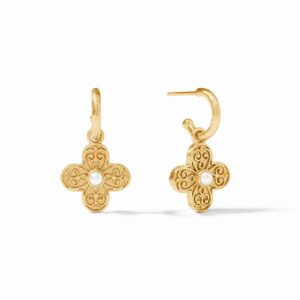 Julie Vos Corinth Hoop & Charm Earrings