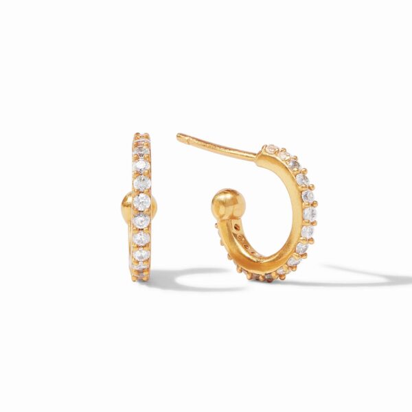 Julie Vos Esme Heart Hoop & Charm Earrings