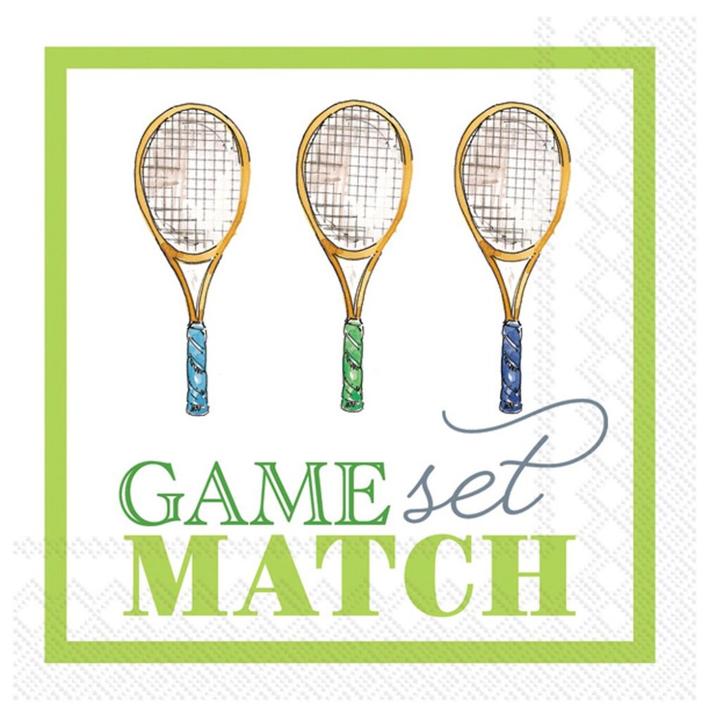 Game Set Match Paper Cocktail Napkins