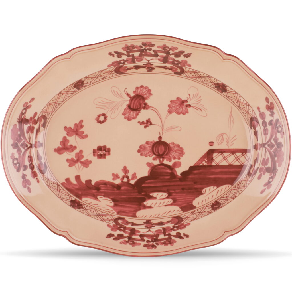 Ginori 1735 Oriente Italiano Large Oval Platter - Vermiglio