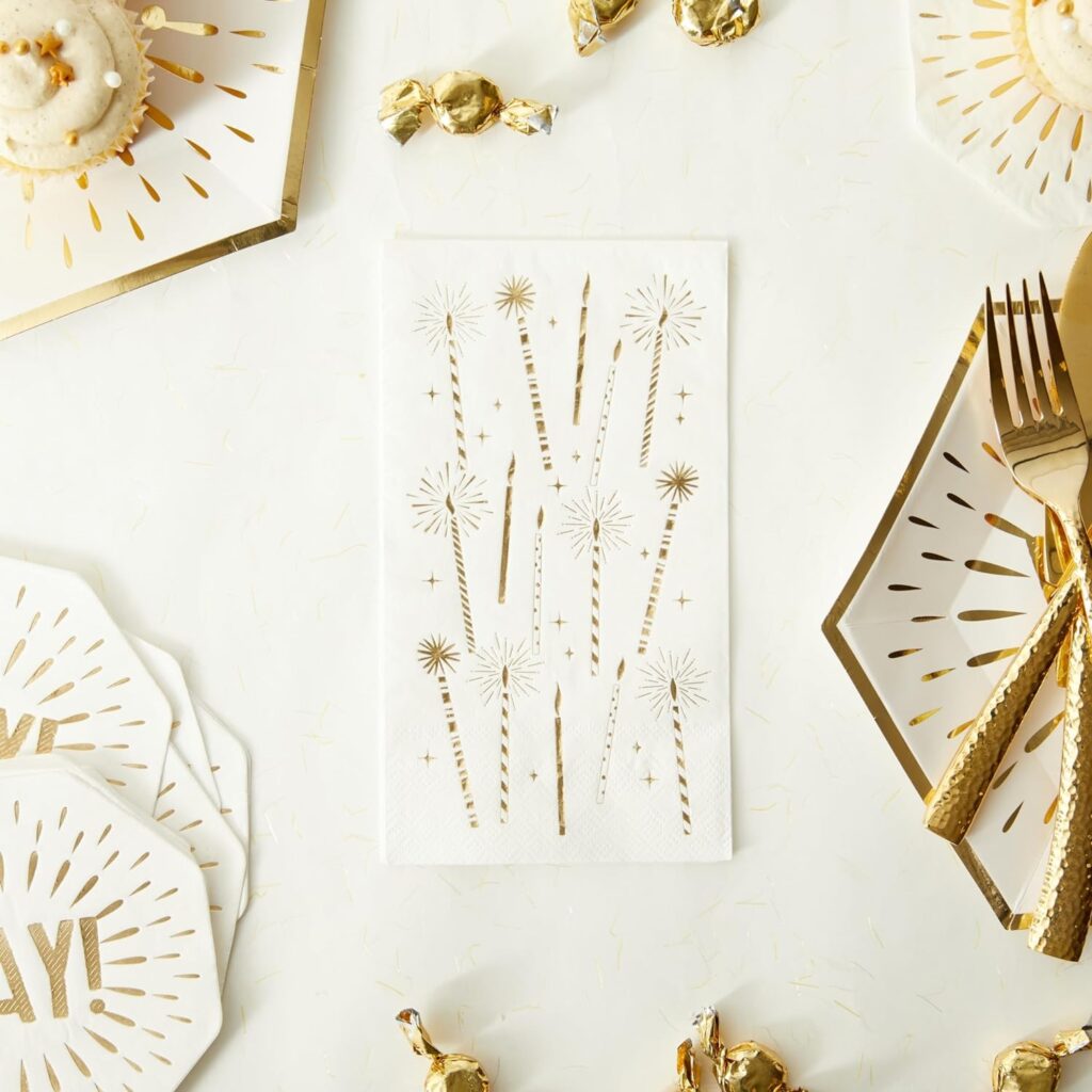 Yay - Gold Foil Paper Guest Napkins
