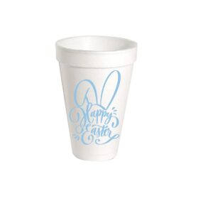 Happy Easter Blue Bunny Styrofoam Cup