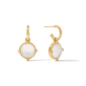 Julie Vos Honeybee Hoop & Charm Earrings