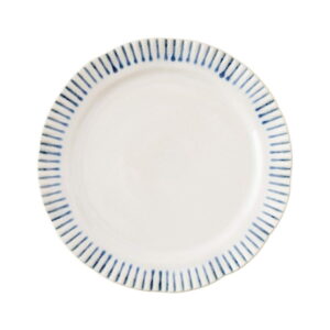 Juliska Sitio Stripe Dessert Salad Plate - Delft Blue