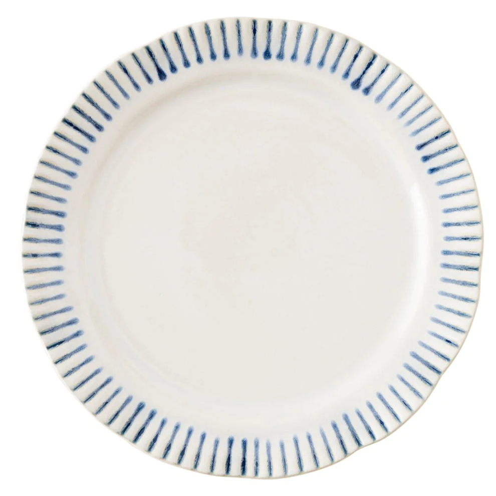 Juliska Sitio Stripe Dinner Plate - Delft Blue