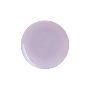 Luxe Party Lavender Purple and Silver Round Plastic Dinner Plates