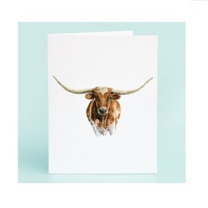 Longhorn Front Boxed Greeting Card Set