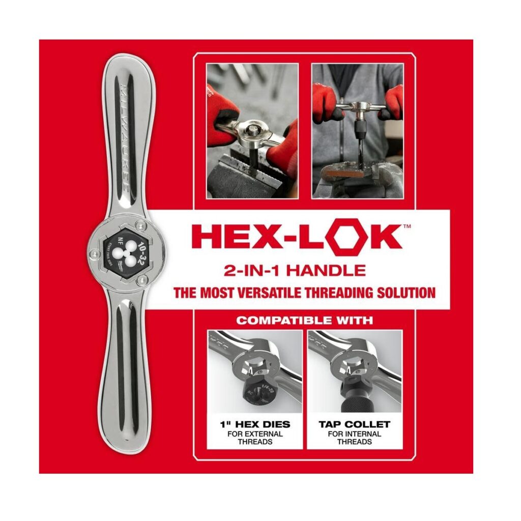 Milwaukee SAE Tap & Die PACKOUT 38pc Set with Hex-LOK 2-in-1 Handle