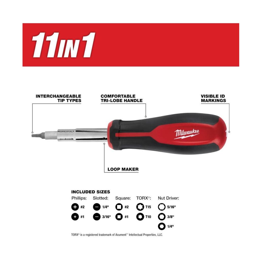 Milwaukee 11in1 Screwdriver Berings