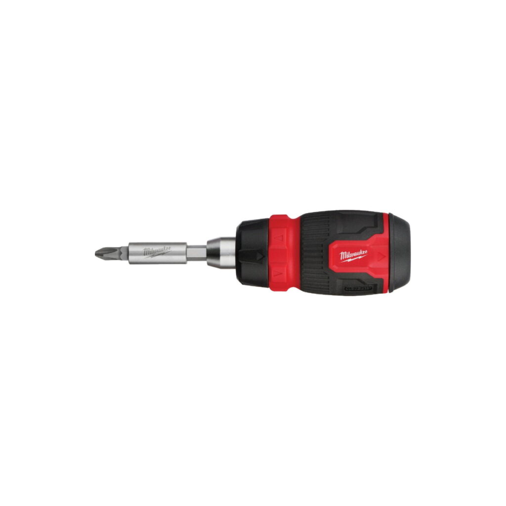 Milwaukee 8in1 Ratcheting Compact MultiBit Screwdriver Berings