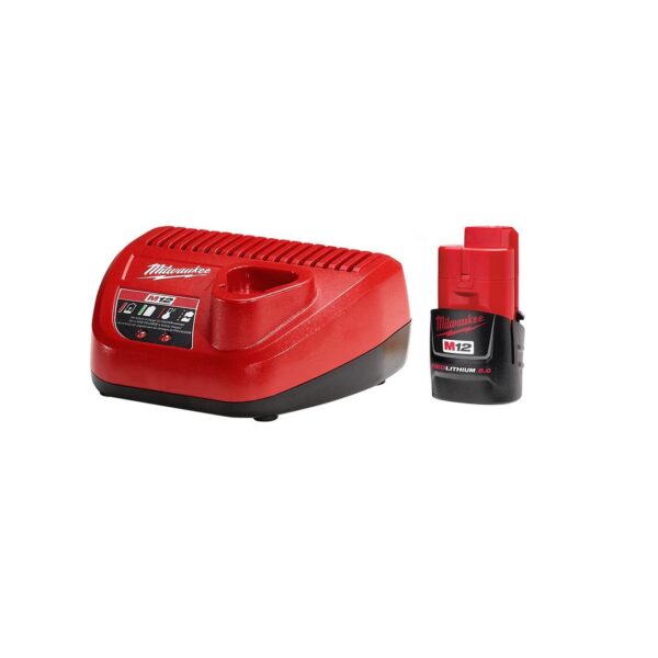 Milwaukee M12 REDLITHIUM 2.0Ah Battery and Charger Starter Kit