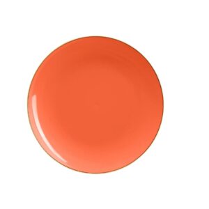 Luxe Party Orange and Gold Round Plastic Salad/Appetizer Plates