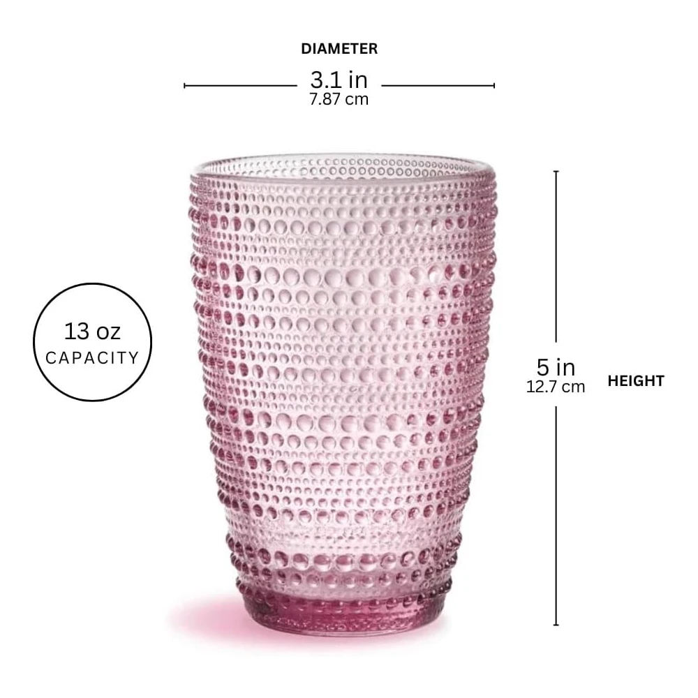 Qualia Pearls Pink Highball Glass
