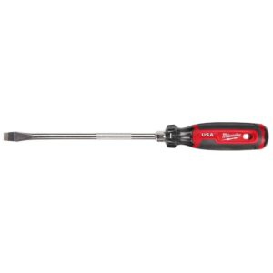 Milwaukee Slotted 8in Cushion Grip Screwdriver