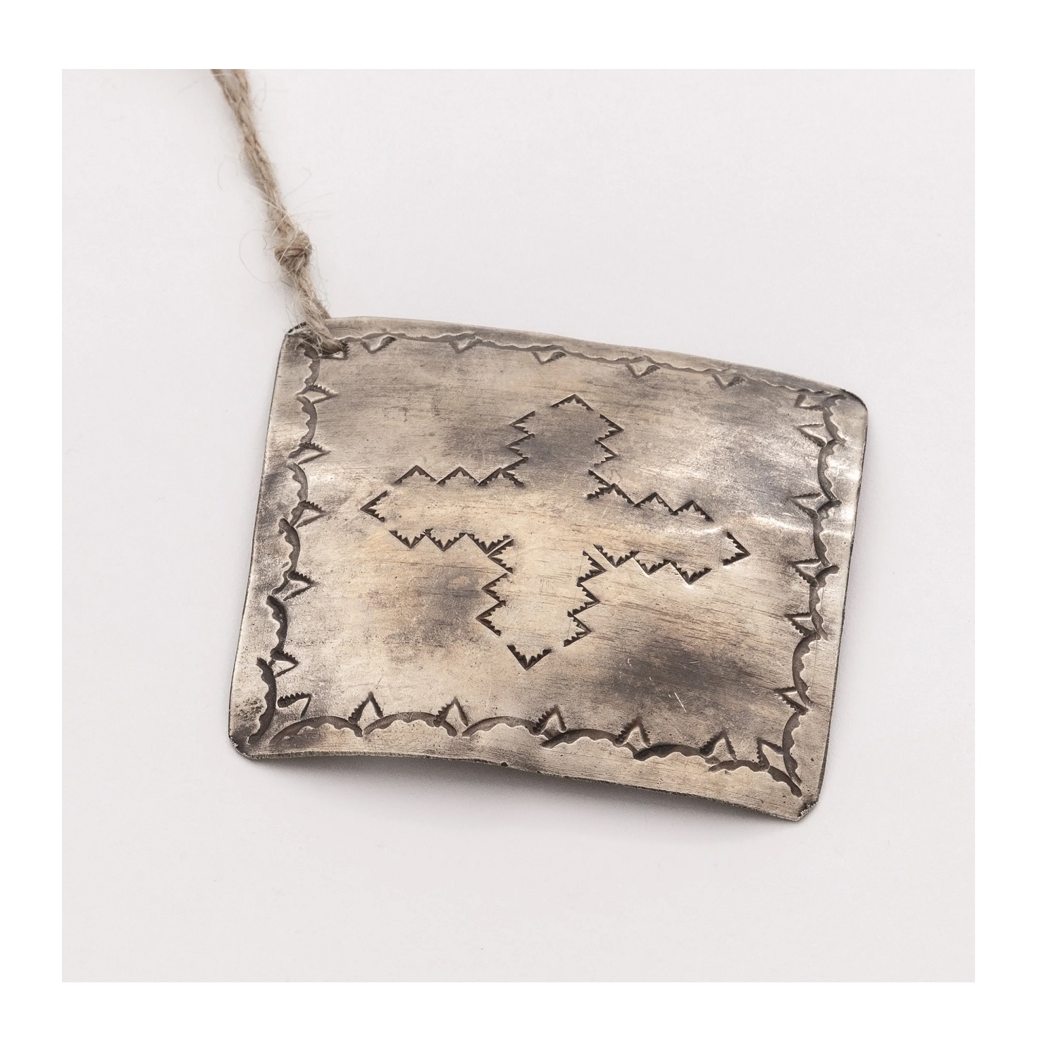 J. Alexander Silver Square Ornament