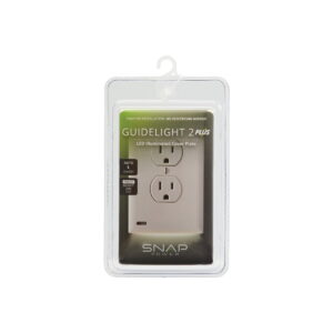 SnapPower GuideLight Duplex Outlet Wall Plate - White