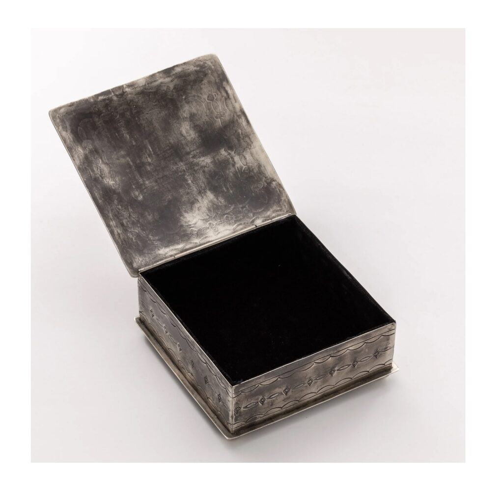J. Alexander Silver Stamped Antler Icon Box