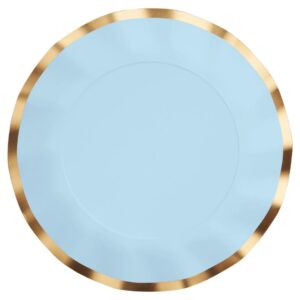 Sophistiplate Wavy Paper Dinner Plate - Everyday Sky Blue