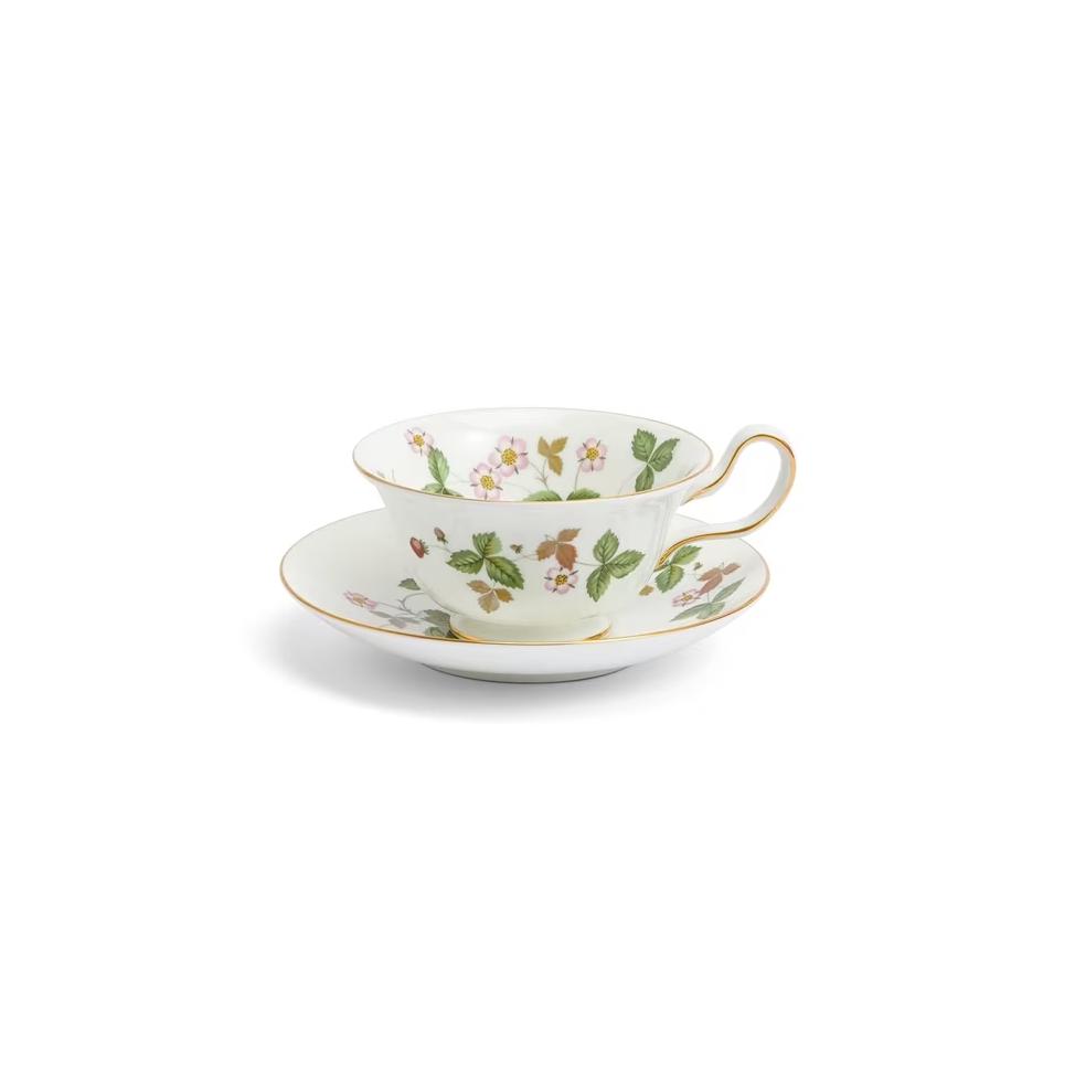 Wedgwood Wild Strawberry Teacup & Saucer