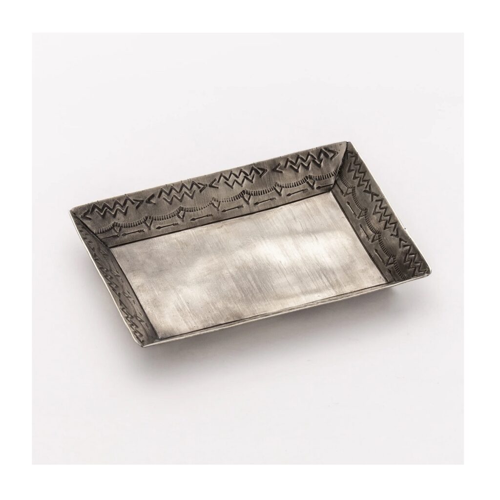J. Alexander Rustic Silver Small Stamped Tray
