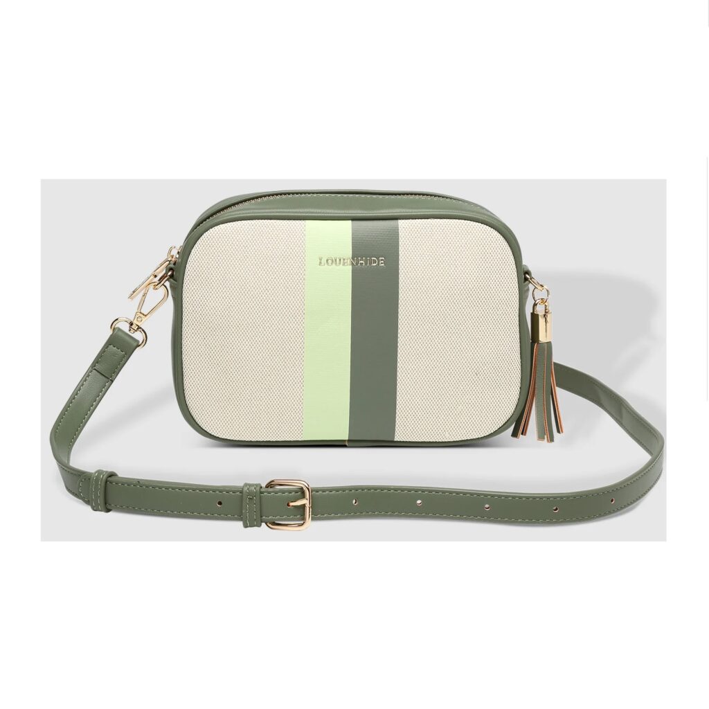 Ginger Canvas Crossbody Bag -Avocado