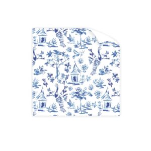 Blue Toile Wrapping Paper Roll