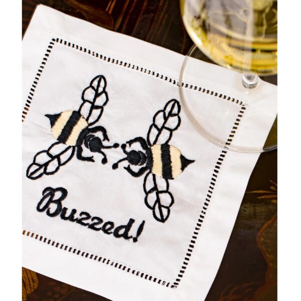 August Morgan Linen Cocktail Napkins Set/4 - Buzzed