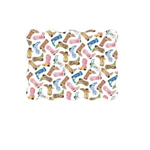 Watercolor Western Boots Posh Die-Cut Paper Placemats