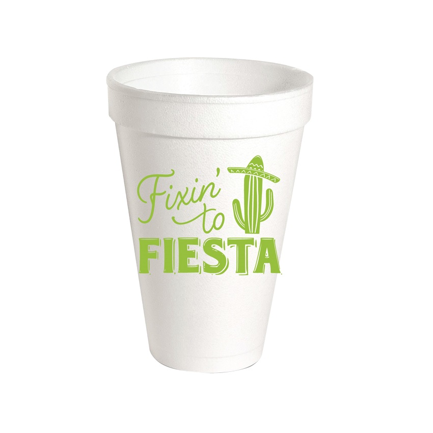 Fixin to Fiesta Styrofoam Cups