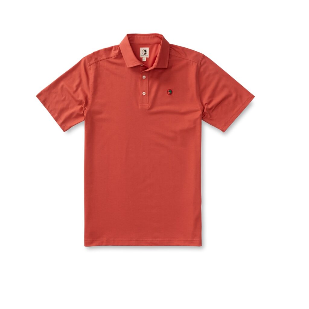 Duck Head Hayes Performance Logo Polo - Sunkist Red