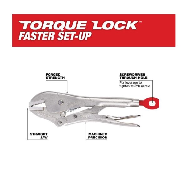 Milwaukee 10-inch Torque Lock Straight Jaw Locking Pliers