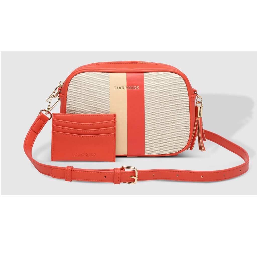 Ginger Canvas Crossbody Bag - Peach