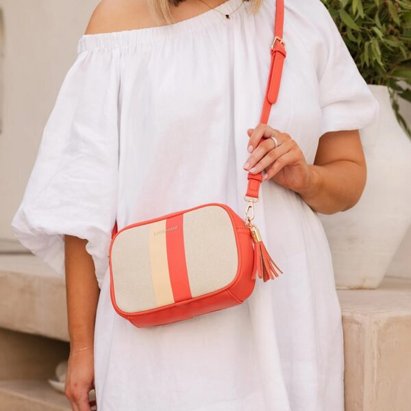 Peach crossbody handbag. main image 1