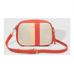 Ginger Canvas Crossbody Bag - Peach
