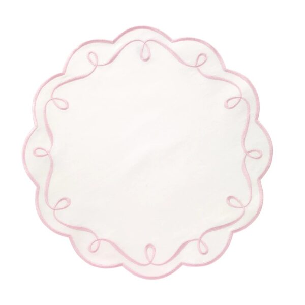 Bodrum Ribbon Twirl Placemat - Rose